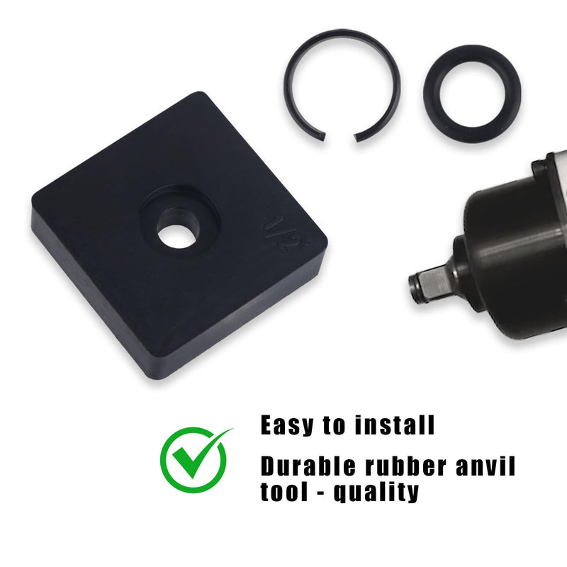 12 Sets 1/2” Impact Retaining Ring Clip, Impact Friction Rings with O-Ring Anvil Install Tool for Electric & Pneumatic Type Wrench