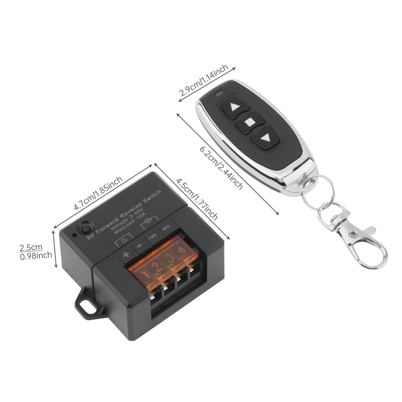DC 5V-48V 10A Forward Reverse Remote Control Switch Linear Actuator Controller Winch Solenoid Relay Contactor, Forward Reverse Switch