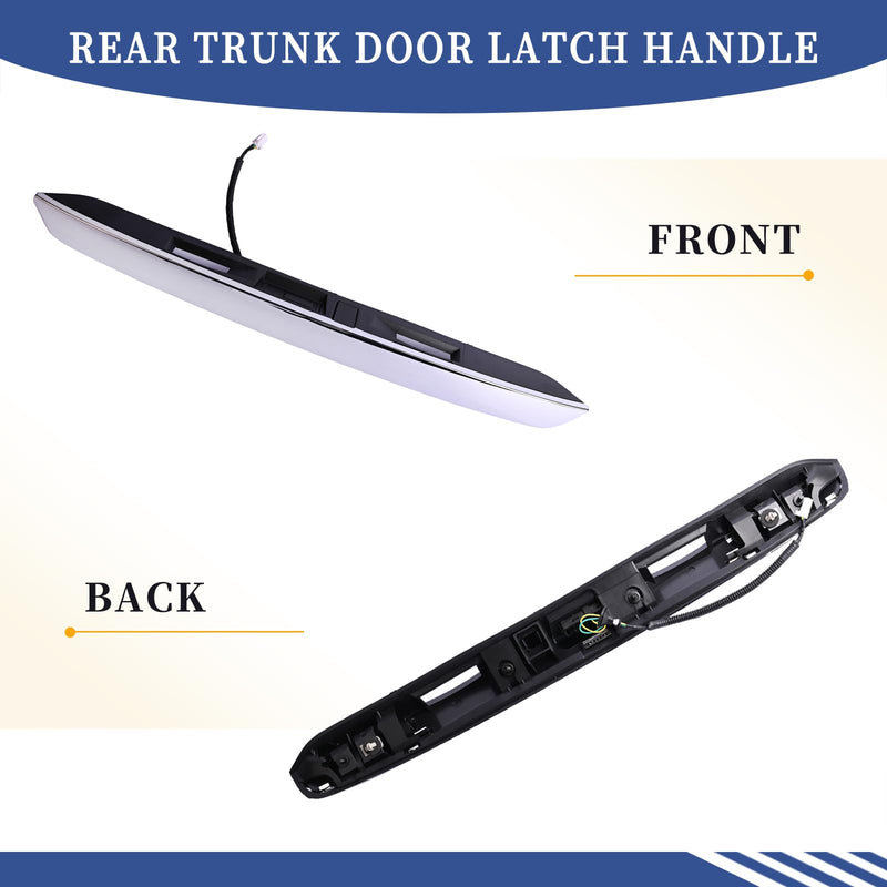 Rear Trunk Door Latch Handle Without Camera 90810-9PG0A 908109PG0A Compatible with Nissan Pathfinder 2013 2014 2015 2016 2017 2018 2019 Tailgate Liftgate Handle - Chrome