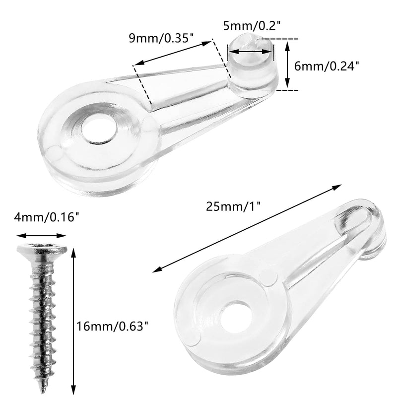 100 Pcs Glass Retainer Clips Kit with Screw, 4mm Glass Door Retainer Clips, Glass Cabinet Clips for Fixing Glass Cabinet Doors & Windows, Clear 100