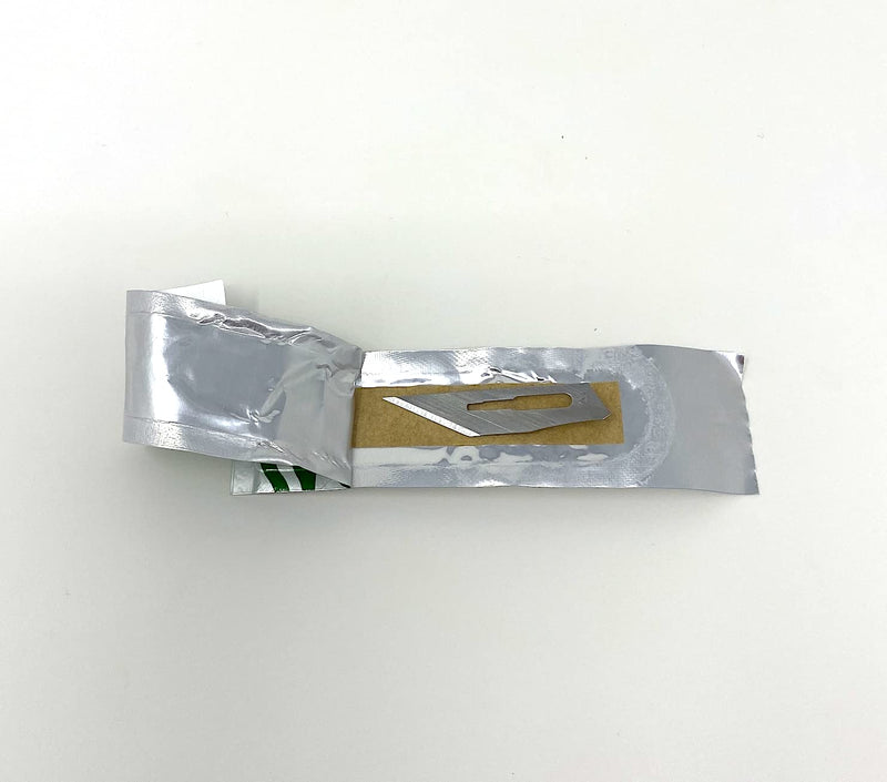 Disposable Surgical Scalpel Blades Sterile High Grade Carbon Steel 2.1% 10xx Individually Foil Wrapped by P&P MEDICAL SURGICAL Size 10A Box of 100