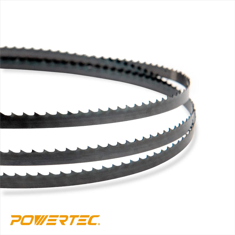 POWERTEC 70-1/2 Inch Bandsaw Blades, 1/2" x 3 TPI Band Saw Blades for Sears Craftsman 21400 and Rikon 10-305, 10-3061 10" Band Saw for Woodworking, 2 Pack (13186-P2) 70.5 inch x 1/2" x 3 TPI (2PCs)