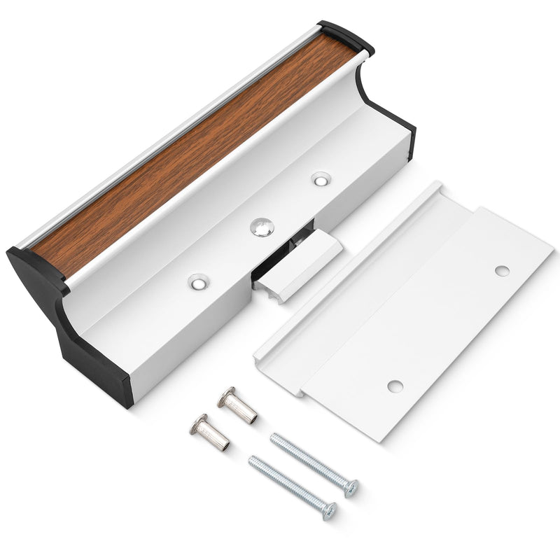 Baomain 3" Hole Spacing C-to-C Sliding Door Handle Set, Surface Mount Clamp Latch Replacement for Patio Glass Doors, Aluminum Mill Finish Inside Handle & Outside Pull 3 Inch (Hole Spacing)