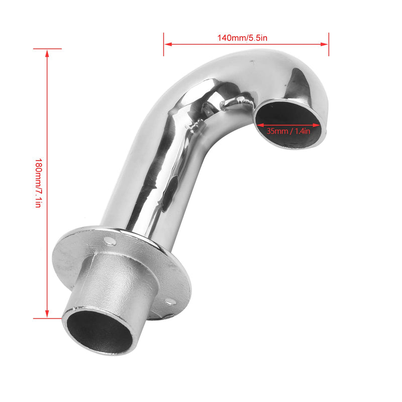 Boat Vent Gooseneck 1.4in 316 Stainless Steel Marine Pipe Fitting Connector