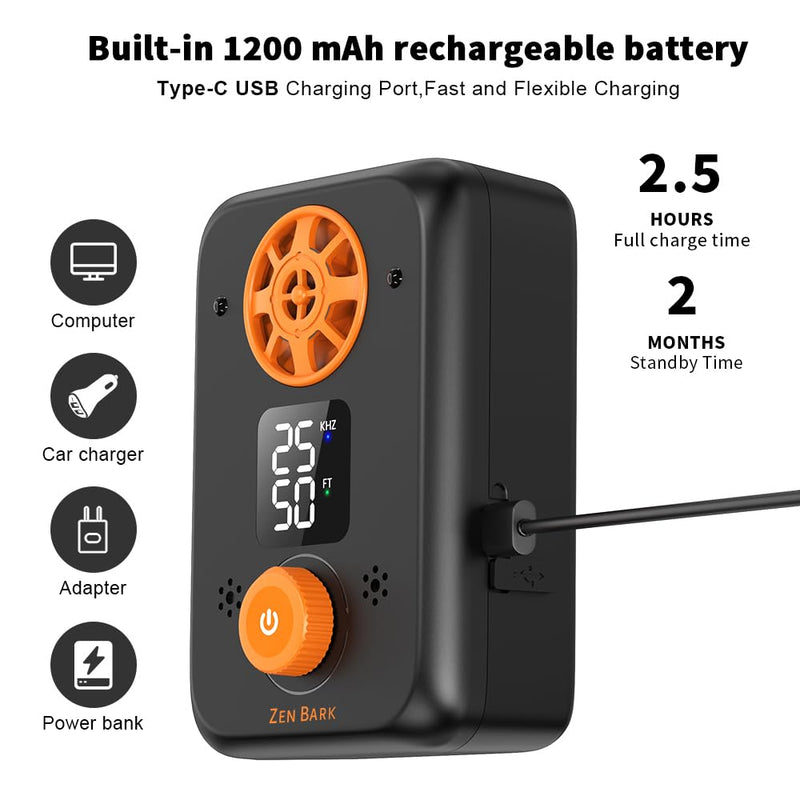 Anti Barking Device, 50FT Ultrasonic Dog Barking Control Devices, Rechargeable Dog Bark Deterrent Devices Bark Box for Outdoor/Indoor Dog Use, 3 Modes Dog Barking Silencer Safe for Dogs & People