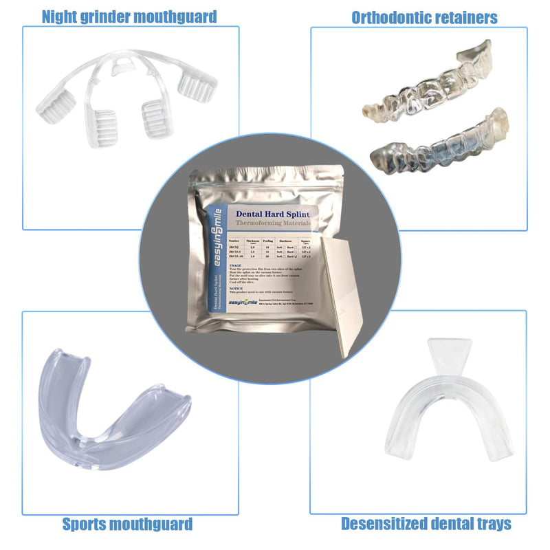 Dental Hard Splint 10 pcs Vacuum Forming Splint 2.0MM Lab Orthodontic ...