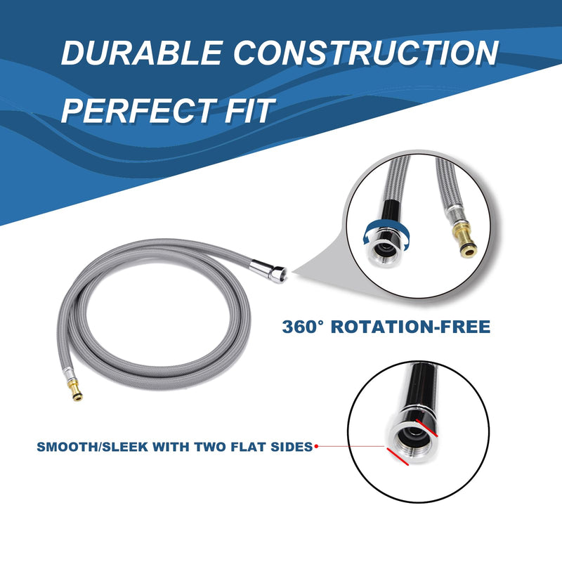 Replacement Hose Kit for Moen Pull Down Kitchen Faucet 150259, Compatible with Moen Kitchen Sink Faucet Replacement Part 150259/187108, Reflex Moen Pull Down Hose, 68" Quick Connect Hose