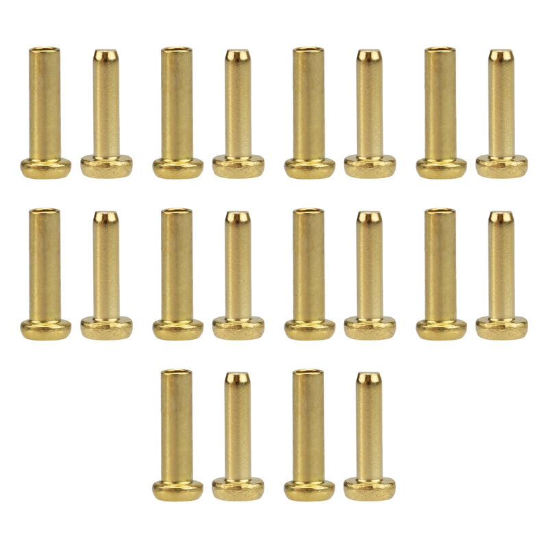 Cutlers Cutlery Rivets 3/16" x 3/8" Knife Making Handle Pins- Brass (25 sets)