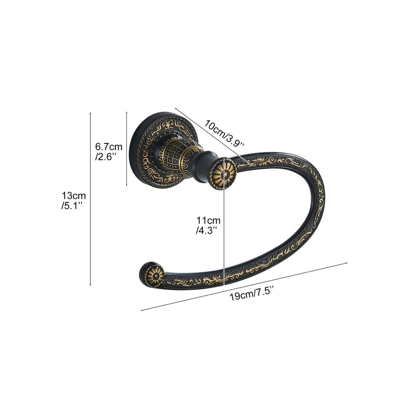Vintage Style Antique Toilet Roll Paper Holder Retro Tissue Holder Wall Mounted Bathroom Hardware Antique Black-toilet Paper Holder