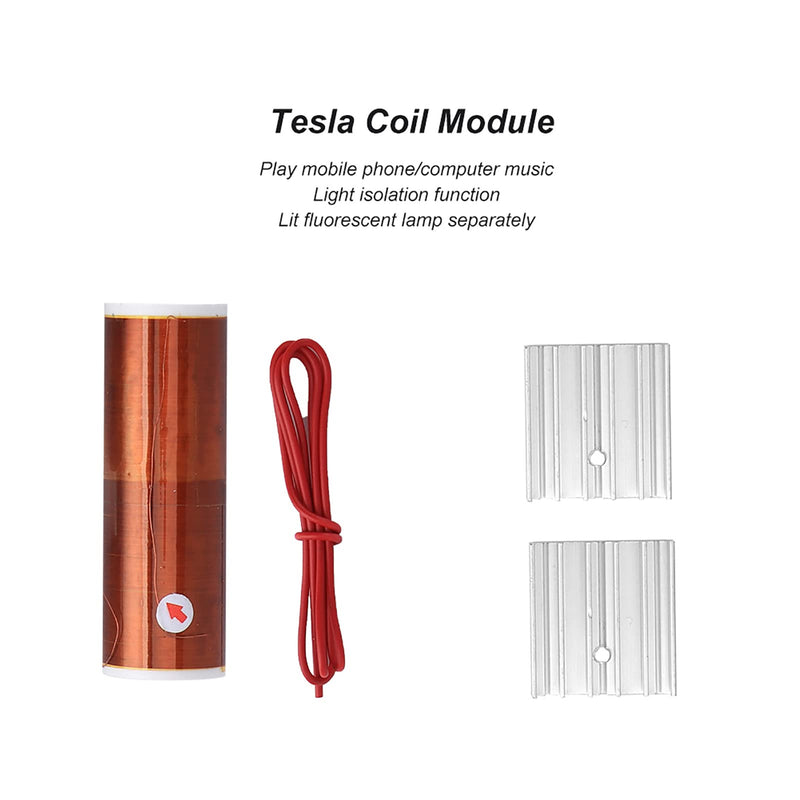 Oumefar DIY Mini Coil Kit, 15W Speaker Unassembled Electronic Kit Tool Mini Plasma Coil Module for Machine Equipment