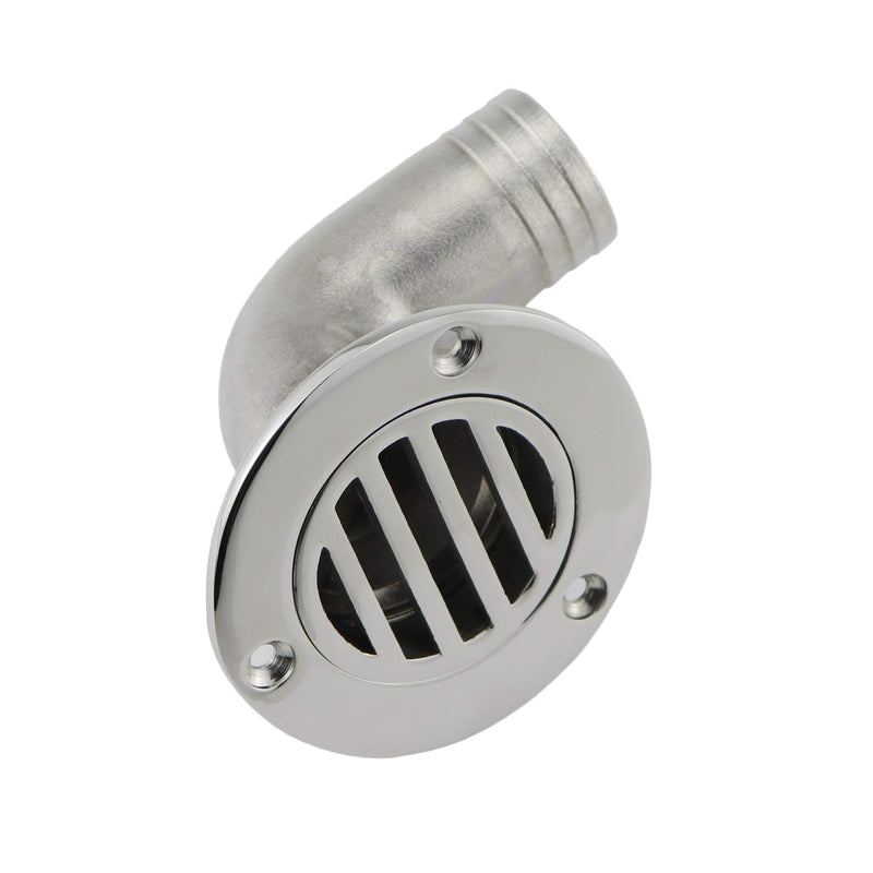 Stainless Stee 316 Marine Grade 1-1/2in(38mm) or 1-1/4in(32MM) Marine Boat Deck Drain Scupper 316 Boat Plumbing Fittings for Yacht/Boat W/fasterners for 1-1/2inch