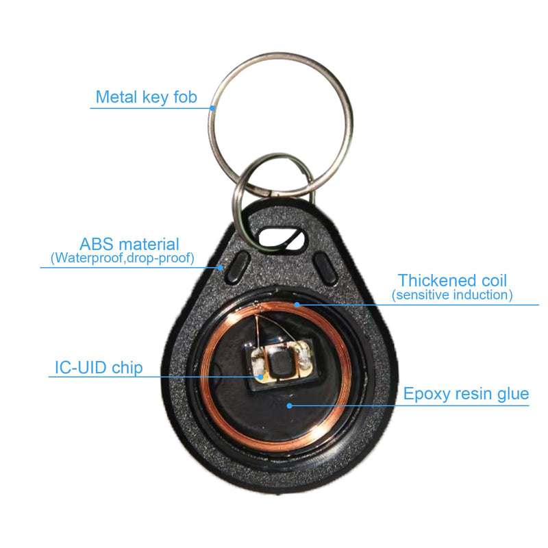 10 pcs 13.56MHz RFID Proximity ID Card Key Tags Writable rewritable UID fob tag