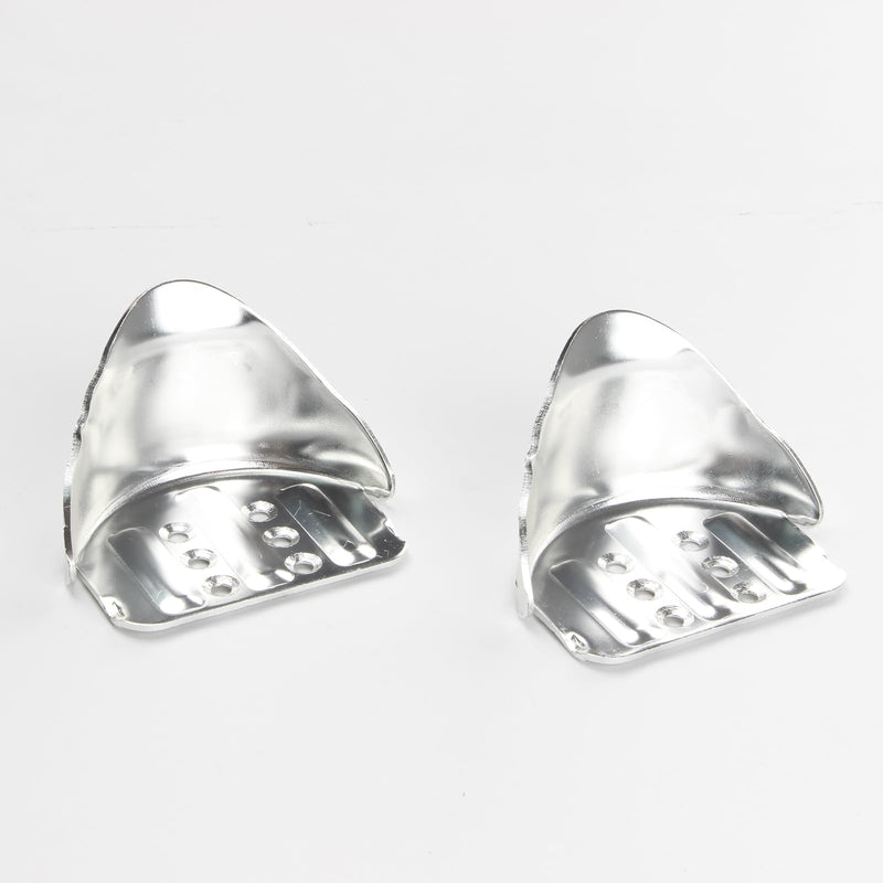 2 Pack Drywall Stilts Heel Bracket Replacement Kits for Stilts, Pair of Stilts Accessories with Heel Bracket, Silver Aluminum Adjustable Sole Part for Drywall, Construction, High Wall Painting