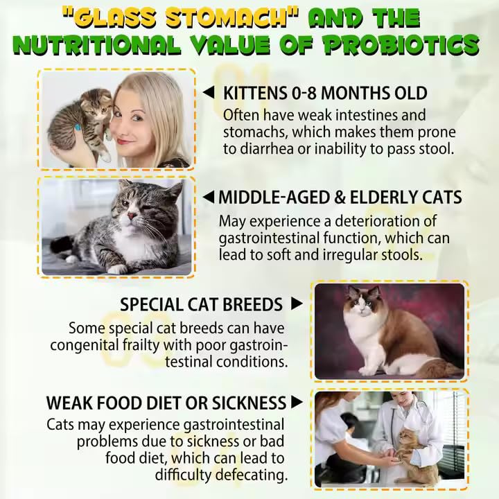 Gentle Constipation Relief for Cats and Kittens – Probiotic Gut and Immune Support for Felines - Natural Herbal Health Supplement Cat Laxative Stool Softener - 2 oz - PawsPlanet Australia