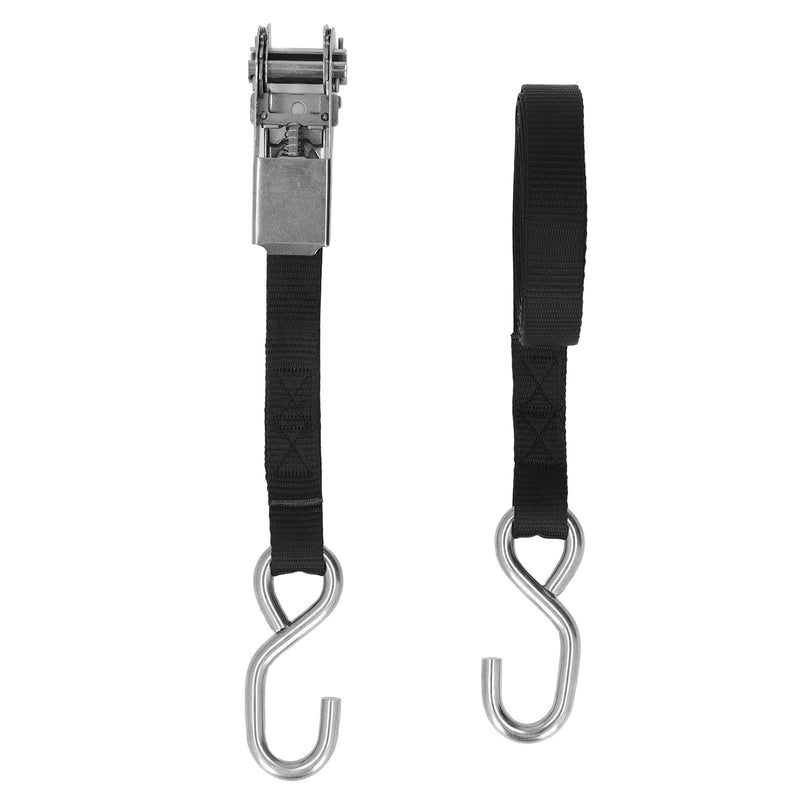 Ratcheting Securing Straps, Ratchet Straps Rust Proof 2PCS Powerful Tension Sturdy Construction High Toughness for Trailer (5m / 16.4ft) 5m / 16.4ft
