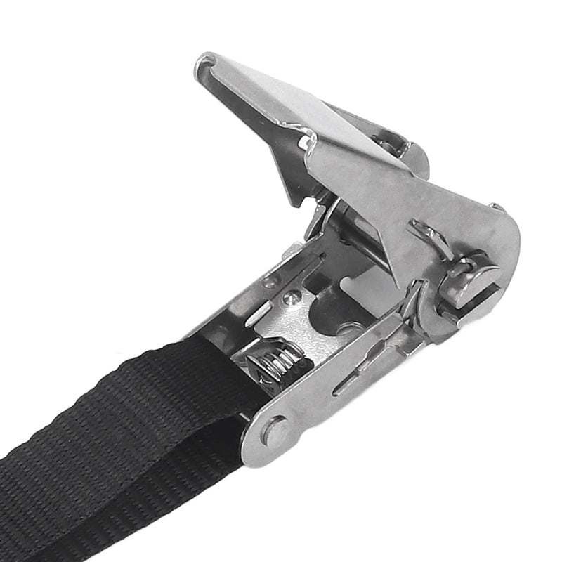 Ratcheting Securing Straps, Ratchet Straps Rust Proof 2PCS Powerful Tension Sturdy Construction High Toughness for Trailer (5m / 16.4ft) 5m / 16.4ft