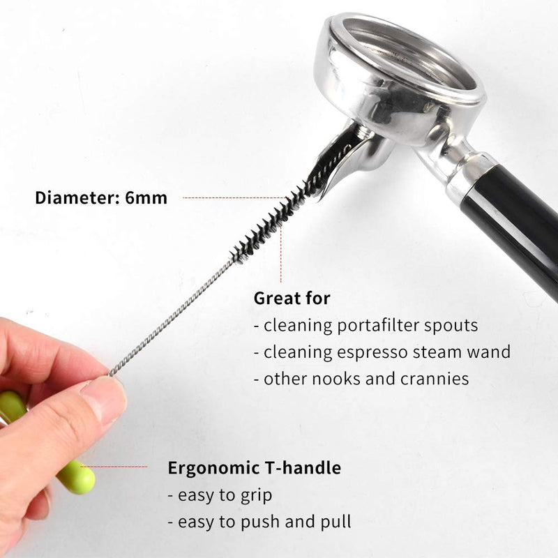 CAFEMASY Espresso Machine Cleaning Brush Kit and Coffee Machine Cleaning Brush Cleaning Espresso Machine Group Head Steam Wand Milk Frother Drip Tray Coffee Mug