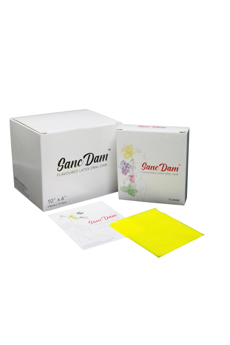 Vanilla 6 Packs SancDam Ultra-Thin 0.07mm Oral Sex Dam Membrane, Men and Women Giving Each Other Oral Sex, Cunnilingus Prop SM Fellatio, Oral Dam Covering for Lesbian Or Couples Sex (Dental Dams)