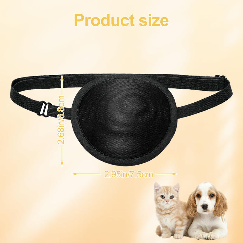 Dog Eye Patch,Small to Large Dogs & Cats Eye Injuries & Surgery Wounds Protection, Black