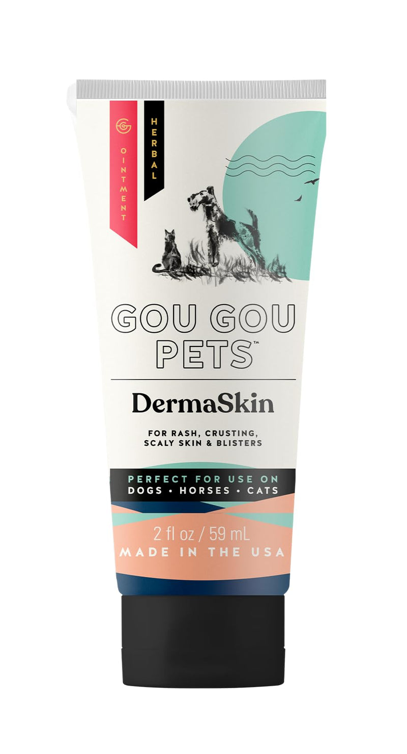 DermaSkin Dermatitis Ointment Holistic Natural Derived Herbal Pet Care for Dogs, Cats and Horses: Relieves Rash, Crusting, Dry Skin, Skin Problems and Skin Conditions - Made in USA - 2 oz 2oz
