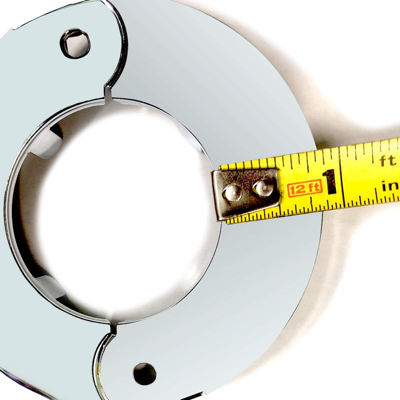 Floor and Ceiling Plate Split Flange, Fits 1-1/2 Inch IPS Galvanized Pipe or 2 Inch Copper Pipe, Chrome Finish (Pack of 6)