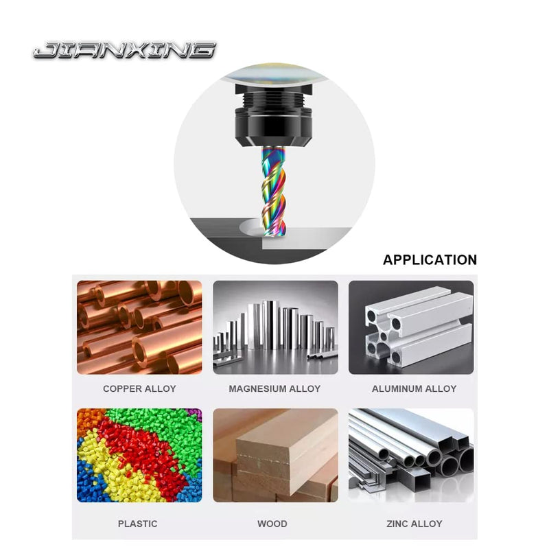 1/8" Extra Long Carbide Square End Mill for Aluminum, Copper Alloy, Plastic, 3" Overall Length End Mill Bits, 3 Flute HRC 55 Deg DLC Coating, CNC Router Bits (1 Pieces) 1/8" Extra Long (1 Pieces)
