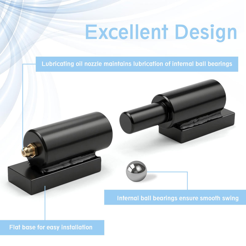 5 Inches Heavy Duty Gate Hinges for Swing Door Trailer Ramp Gate 2PACK Hinges Heavy Duty Barrel Hinge Weld On Install