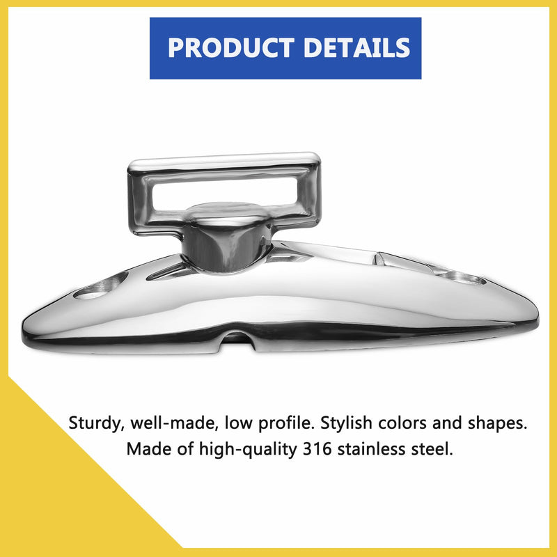 Boat Bimini Top Swivel Deck Hinge for Straps, 360 Degree Swivel Quick Release Boat Fender Hanger 316 Stainless Steel, 3.62-inch Length, Include Screws (Pack of 2) 3.62-inch(92 mm)