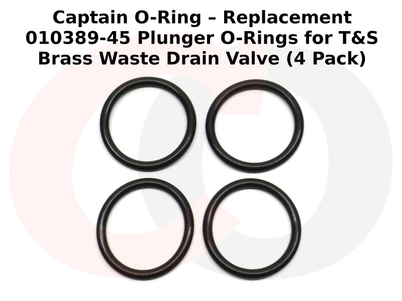 Captain O-Ring – Replacement Plunger O-Rings for 3-Tier Sink Drain, T&S Brass 010389-45 Twist Waste Drain Valve Rubber Stopper Oring (4 Pack)