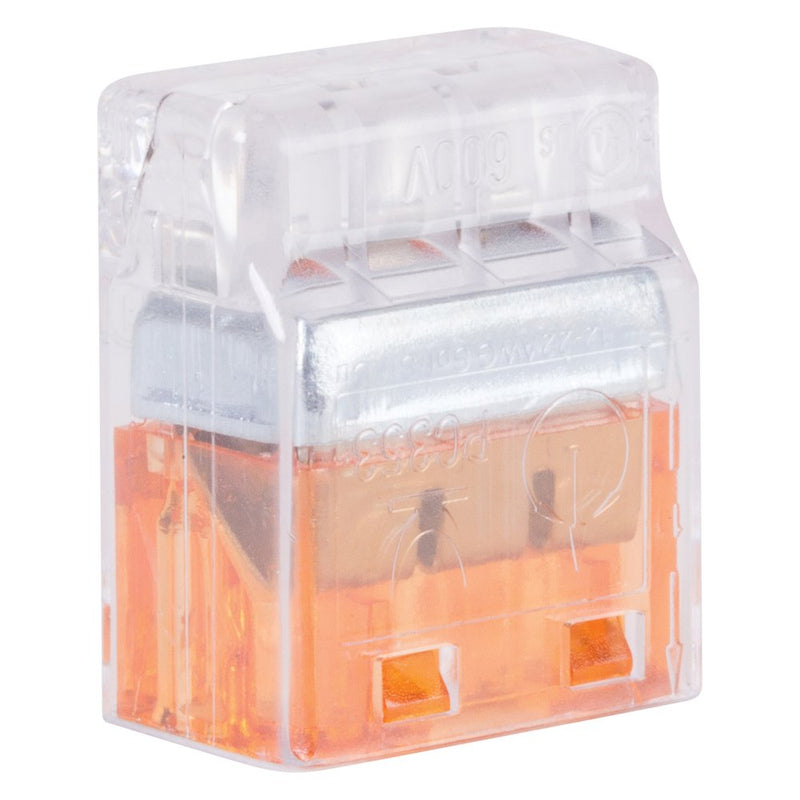 NSi Industries, LLC Easy-Twist Push-In Wire Connector, 3 Wires, Orange (Box of 100) - PIWC-3-C