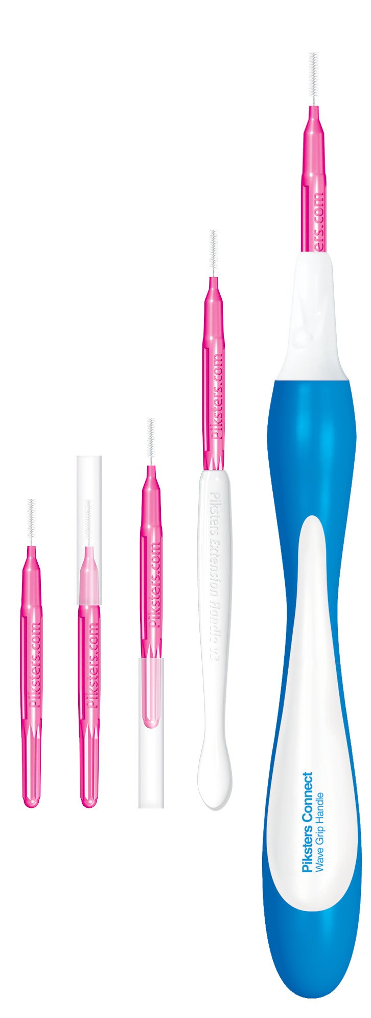 Piksters Interdental Brushes (40 Pack, Size 00 (Pink)) 40 Count (Pack of 1) Size 00 (Pink)