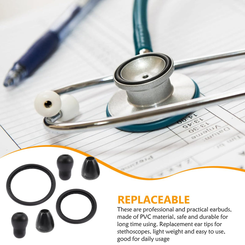 Stethoscope Replacement Parts Kit Pe Earplugs and Dual Size Diaphragms Soft Earpieces for Nurse Stethoscope Accessories Pediatric and Diagnostic Use