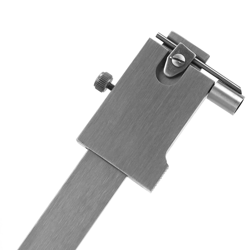 Metal Scribe Calipers, 0-8 inch Carbide Parallel Crossed Vernier Caliper, Easy to Read Marking Gauge with 2 Carbide Needle and Storage Pouch, Marking Tool for Most Materials Scribing
