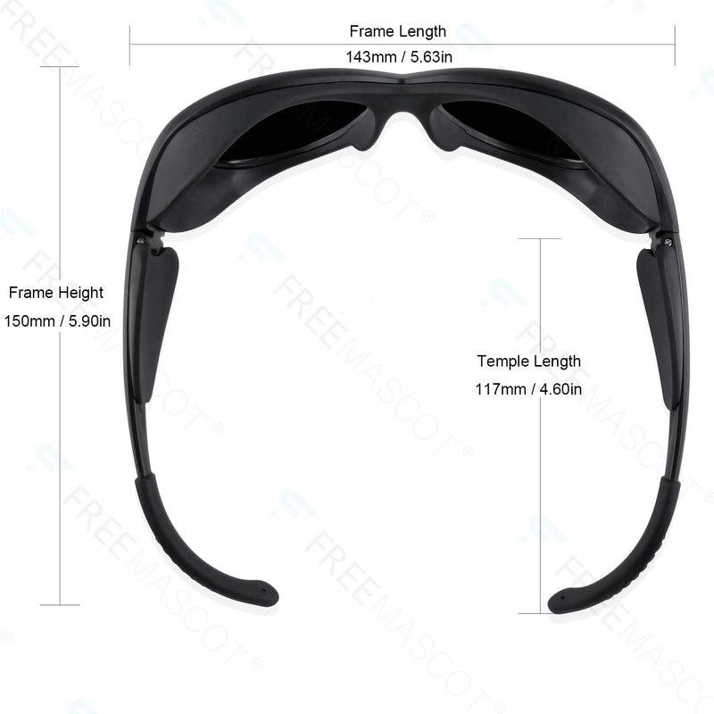 FreeMascot Red Light Therapy Glasses, Laser Safety Glasses IPL 200-2000nm, Eyes Protection for Tanning Goggles and Red Light Therapy