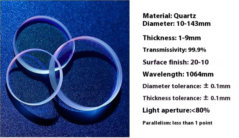 Fiber Protective Lens D18*2 0-3kw for 1064nm Fiber Engraver Laser Machine Spare Parts Laser Lens for SUP 23T welding gun (10 PCS) 10