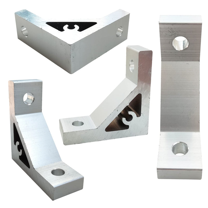10Sets 10 Series Heavy Duty L Bracket Connector 1010 Aluminum Extrusion Corner with 10PCS 10 Series Corner Bracket 1 Extruded Aluminum 20PCS Screws 1010 T Nut