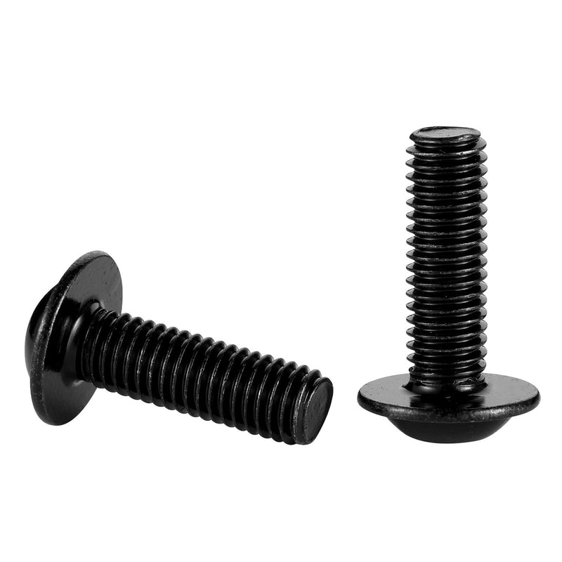 M5-0.8 x 16mm Flanged Button Head Socket Cap Screw Bolts, Allen Socket Drive, Black Oxide Stainless Steel 304, Quantity 50 M5-0.8 × 16mm