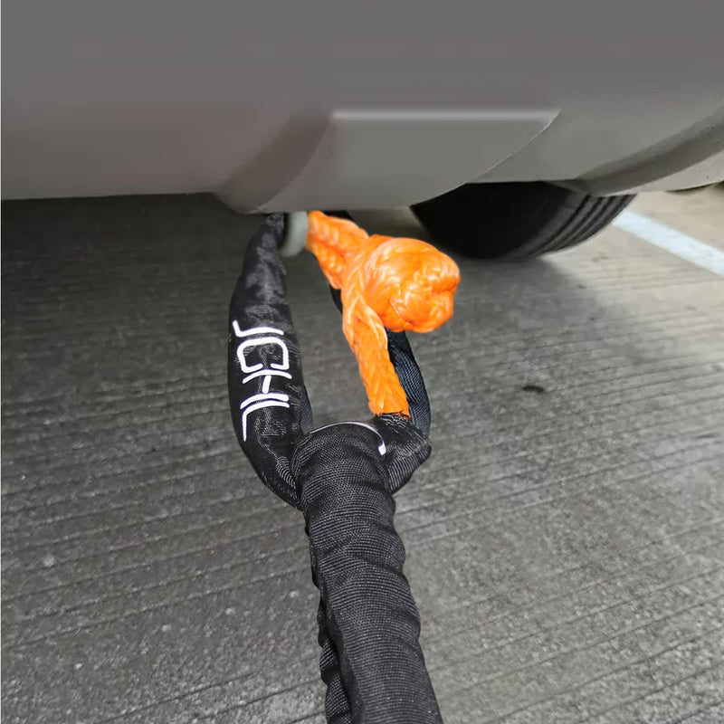 Soft Shackle Synthetic Road Recovery Rope 1/2' X 23 Inch 56000LBS Breaking Strength Tow Shackles for Sailing SUV Off Road Towing ATV Recovery 2 Pack