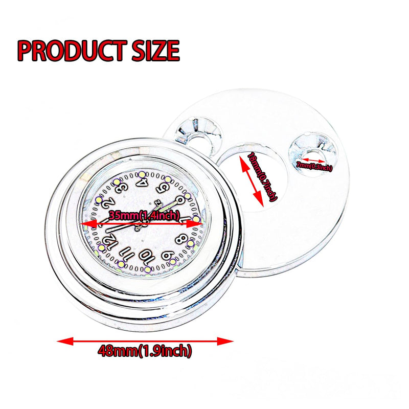 Chrome Fork Lock Clock Cover Waterproof Black Dial for Harley Touring Road King