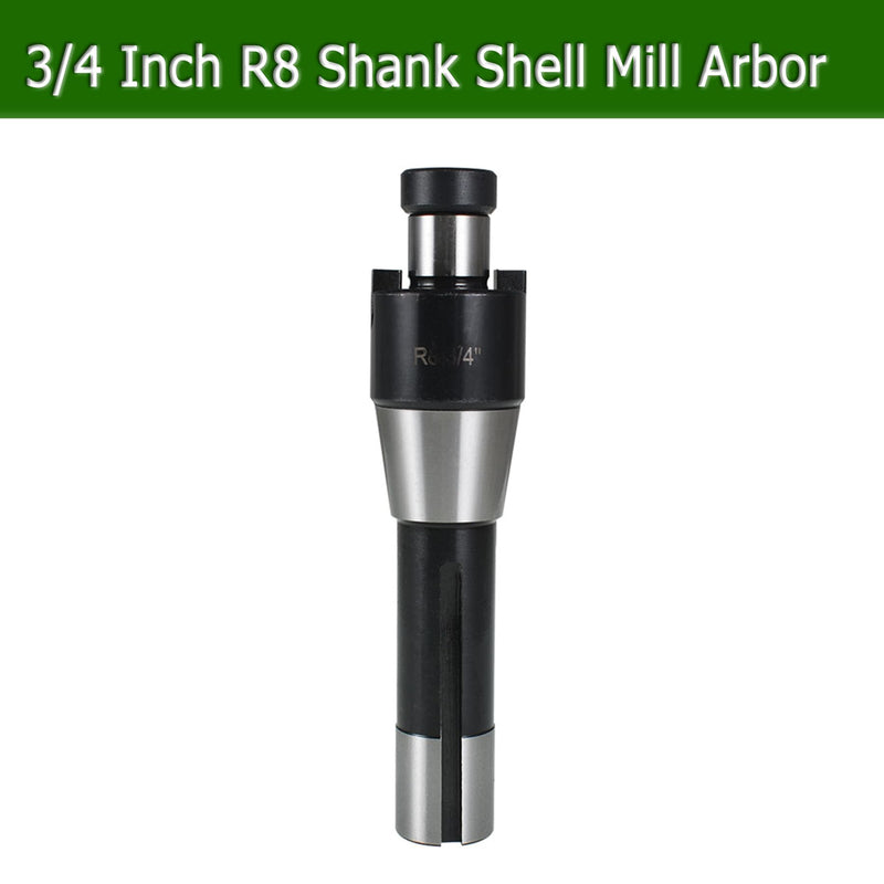 marddpair 3/4 Inch R8 Shank Shell Mill Arbor Adapter 7/16 Inch - 20 Rear Pull Tail Wire Replacement for Bridgeport Machine