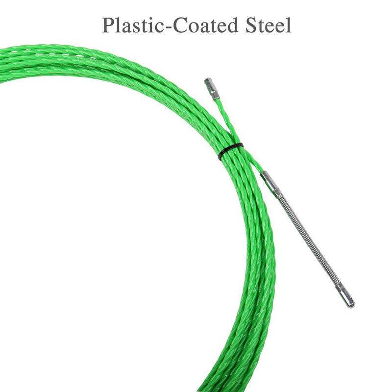 Fish Tape Wire Puller Through Wall Wire Threader Fish plus Fish Cable Fastener with Steel rope 32FT(10M)