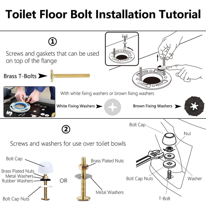 Toilet Flange Repair Kit, Flange Repair Kit for 4" and 5" or Special 3" Waste Line, for Toilet Flange Repair and Easy Installation Black
