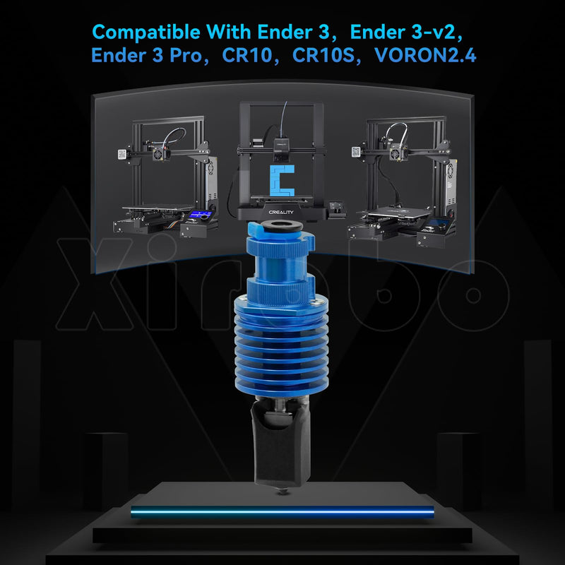 24V 60 Watt V6 Hotend,Ender 3 pro Hotend Upgraded High Speed Rapido V6 Hotend,One-Piece Hardened Steel 0.4mm Nozzle,for Ender 3-v2 Ender 3 Pro, CR10,CR10S, Voron 2.4 Prusa i3 MK3S MK3 MK2S 3D Printer