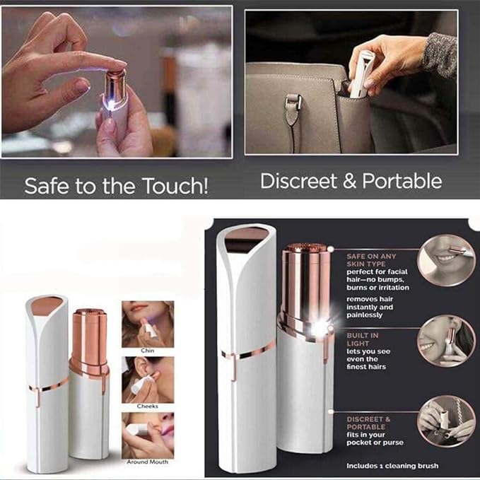 Flawless Women's Electric Shaver, Electric Face Shaver, Hair Growth Care, Unwanted Hair Removal, 18K Gold, Shiny Pink, Sensitive Skin, Cordless - NewNest Australia