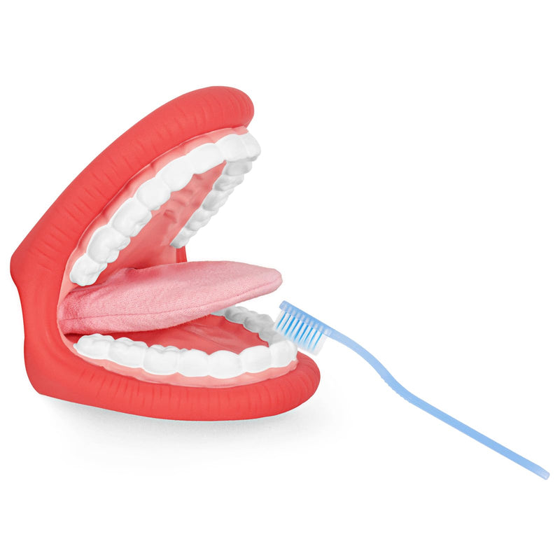 Ultrassist Large Mouth Hand Puppet with Tongue for Kids, Mouth Puppet for Speech Therapy, Include Toothbrush & Storage Bag