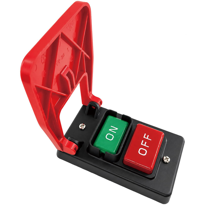 HY56 Universal 120V/230V Single-Phase Emergency Stop Switch for Woodworking Machinery & Industrial Equipment - 2-Pole Electromagnetic Motor Control (Compatible with KEDU HY56 Model)