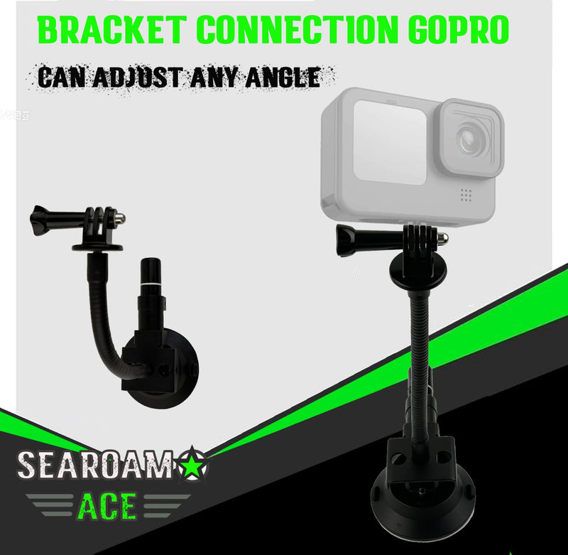 3.5 Inch Suction Cup Boat Mount | Marine-Grade Holder for Smartphone, Action Camera & Flashlight Holders, 360 Rotatable Ball Head, for Boats, Yachts