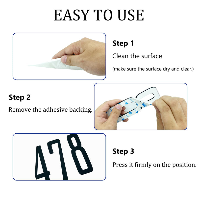 Modern House Numbers for Outside - Self-Adhesive, Large 6 Inch, Metal House Address Numbers - Ideal For Mailbox, Door, And Outdoor Address - House Number 1