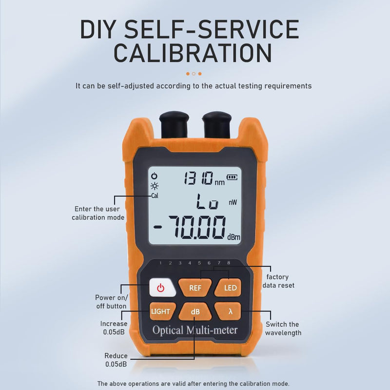 Portable Fiber Optic Power Meter & Tester with FC/SC/ST Interface,Built-in 2mw Visual Fault Locator (VFL) OPM-VFL-1 lt-02