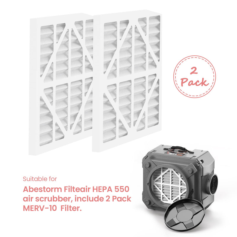 Abestorm 2-Pack MERV-10 Filter Replacement for Filteair HEPA 550 MERV-10 - 2Pack